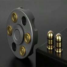 1 pieza Revolver Spinner - Plataforma giratoria de revólver - Juguete de aleación de metal puro - Juguete antiestres - Regalo perfecto - Regalo para fans de lo militar - Adorno de escritorio