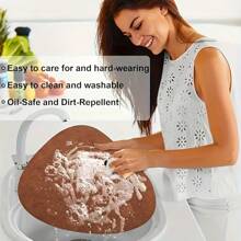 1pc Artificial Leather Placemat, Table Mat Heat-Resistant Non-Slip Washable Insulation Coffee Mat, Kitchen Placemat Nordic Style Coffee Mat
