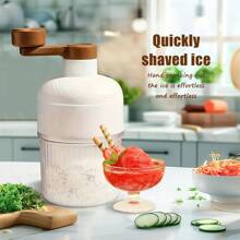 Tragbare Eismaschine zum Raspeln, Smoothie-Maschine, Eiszerkleinerer, geeignet zum Herstellen von Eiscreme, Fruchtsmoothi es und Schneebällen, einfach zu bedienender Griff, sehr geeignet für Zuhause, Feiern und den Außenbereich