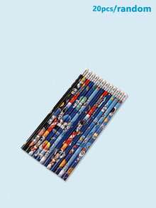 5/10 st runda pennor i astronautstil med suddgummi, skissteckningspennor för elever, slumpmässigt mönster, brevpapper för skolstart - Multifärgad - Visa 12