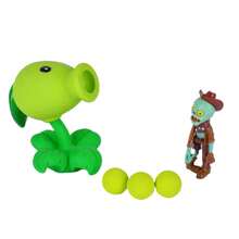 Plantas y Zombies lanza pelotas principal juguete de puntería acción educativa ideal para niños colección divertida tematización de videojuegos - Multicolor - Ver 2