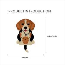 1 pièce Horloge murale décorative en bois avec queue de chien remuante, fonctionnant sur pile, pendule simple et mignon. Décoration idéale pour la chambre, le salon, la classe, le terrain de jeu, la ferme. Cadeau idéal pour la Saint-Valentin, la Fête des enfants, les anniversaires, les fêtes, la rentrée scolaire, le Ramadan, le Nouvel An