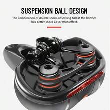 Super Soft Wide Comfort Gel Bike Seat | Orthopaedic Memory Foam Bicycle Seat Cushion | Breathable Hollow Duct Design | Rainproof Cycling Saddle With Reflective Strip For Night Riding (Fits MTB/Road/Sport Bikes) - Black - View 6