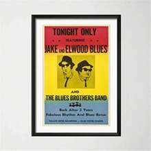 1PC The Blues Brothers Retro Vintage Movie Music Band Art Canvas Poster Classic Wall Decor For Home Office And Living Room Optional Frame