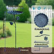 1pc Metal Bird Feeder With Ground Stake, Multiple Styles Available. Easy Installation, Suitable For Villa Gardens, Lawns, Yards And Other Outdoor Scenes, Ideal For Bird Lovers