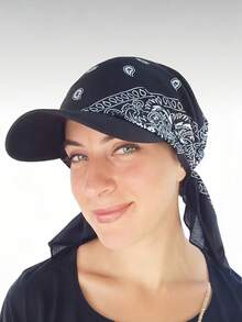 1pc Paisley Pattern Bohemian Style Printed Versatile Head Wrap Hat - Multicolor - View 5