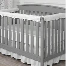 3pcs Baby Crib Bumper Pads, Plush Dotted Padded Crib Rail Cover, Anti-Bite, Anti-Collision Nursery Bedding Protector