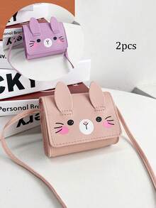 1 件新款甜美迷你斜挎包，儿童可爱卡通小猫休闲斜挎包，小号零钱包邮差包手提包钱包适合旅行日常使用书包，书包，书包，书包，行李箱，书包 S 非常适合上学，旅行包