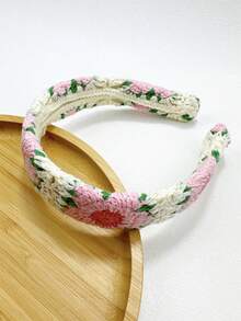 1 件女士可爱花卉针织波西米亚风头带 - 时尚休闲发饰，适合日常使用，发带，发箍头带 - 彩色 - 查看 10