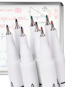 5pcs/6pcs Whiteboard Marker Pens, 0.5mm Fine Nib, Ideal For Writing On Whiteboards, Glass, Mirrors, Home, Office And School Supplies School Supplies,Back To School