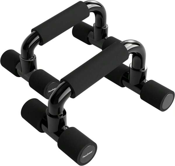 READAEER Push Up Bars Gym Exercise Equipment Fitness 1 Pair Pushup Handles With Cushioned Foam Grip And Non-Slip Sturdy Structure Push Up Bars For Men &Amp; Women