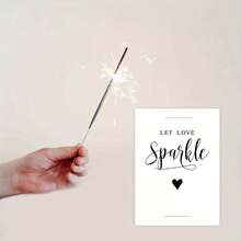 20Pcs Wedding Party Bridal Shower Party Favors Let Love Sparkle Cards For Guest (Only Cards) - White-let Love Sparkle-20pcs - View 3