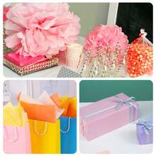 30/35/60/75/100/120/200/400 张薄纸用于礼品袋，彩色薄纸用于礼品袋，12 种颜色混合，包装薄纸，彩虹薄纸用于礼品袋婚礼生日艺术工艺派对装饰 - 彩色 - 查看 6