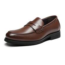 Men's Penny Loafers Slip-On Driving Shoes For Daily Classic & Concise Business Shoes - Coffee Brown - View 7