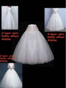 1pc Fluffy A-Line Extra Large Crinoline Petticoat, Suitable For Wedding Dresses And Costumes, Adjustable Waistline, Compatible With Various Skirts - Multicolor - View 9
