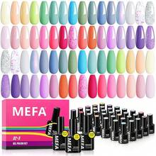 35 Pcs Gel Nail Polish Set, 32 Colors All Seasons Collection Gel Nail Polish Set With Matte/Glossy Base Top Coat Manicure DIY Salon Home Decoration Beginners Gifts For Women - 2-Pastel 32 Colors Gel - 查看 1