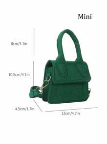 Una nueva y linda bolsa de mensajero tipo mini, bolso casual versátil de unicolor en varios colores a elegir, livia billetera de monedas