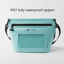 Bolsa Impermeável de Compartimento Seco e Molhado para Roupas de Banho, Bolsa Impermeável à Prova d'Água com Função de Tela de Toque para um Ombro, Zíper à Prova d'Água e à Prova de Umidade, Bolsa Transversal Impermeável