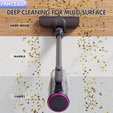 PANCERKA Mocny odkurzacz pionowy 16000 PA, wielofunkcyjny ręczny odkurzacz do dywanów o mocy 400 W z 9 zestawami próżniowymi, 5-metrowy przedłużany kabel, zmywalny filtr, pionowy odkurzacz idealny do czyszczenia podłóg, dywanów i ciasnych przestrzeni (wtyczka EU)