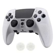 1 Stück Schutzhülle für PlayStation 5 Elite Controller + 2 Stücke Joystick Kappen-Set, Stoßfest, Kratzsicher, rutschfest, schweißfest, staubdicht, verbessert die Spielkontrolle