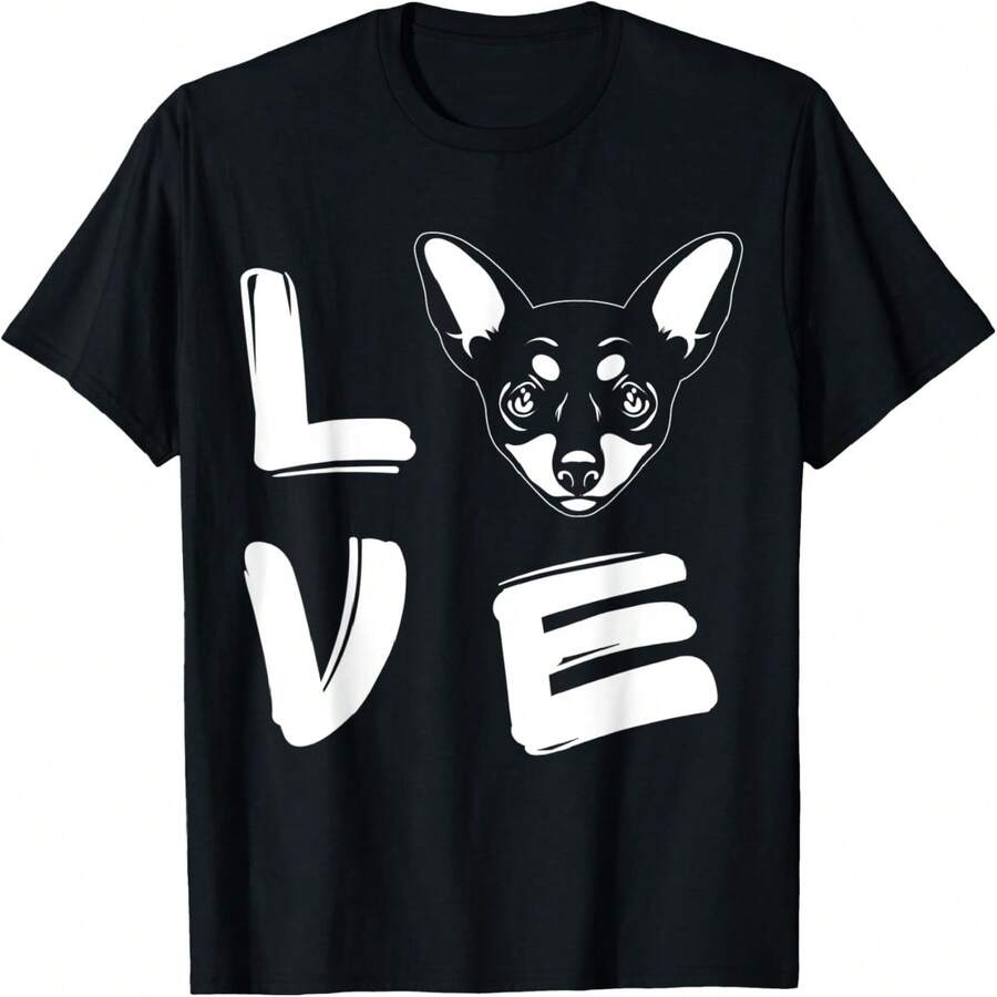 Love Miniature Pinscher T-Shirt - Black - View 1