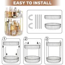 Rotating Multi-Layer Makeup And Perfume Organizer Two Layers White - 白色 - 查看 3