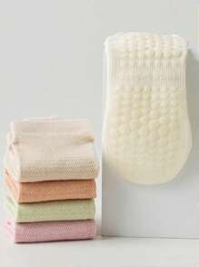 3/5 Pairs Women Yoga Socks, Breathable Mesh Ankle Socks With Silicone Grips For Dance, Fitness