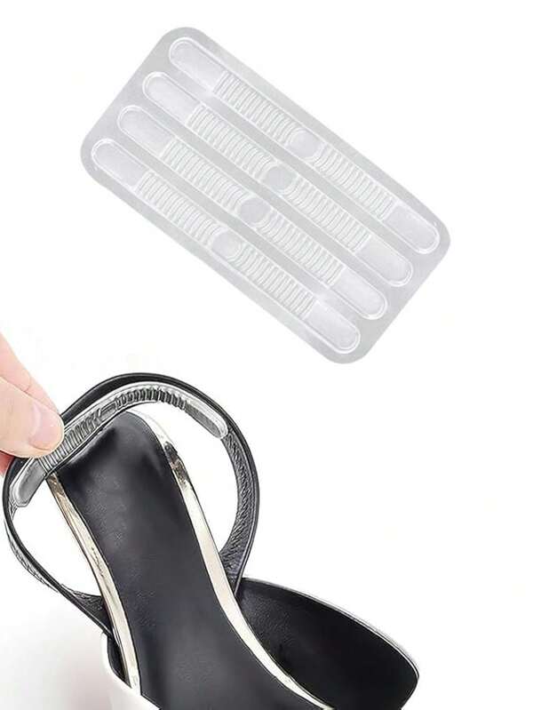 Bande adhésive en silicone transparent pour sangles de chaussures. Autocollants de talon arrière en gel antidérapant avec surface filetée pour prévenir les ampoules et les frottements