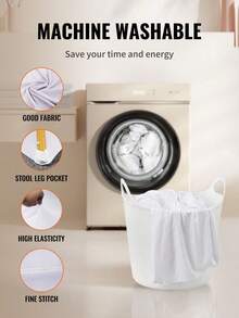 1/5/10/50/100 件装白色弹力氨纶椅套，适用于婚礼、宴会、派对、日常使用、餐桌装饰，高品质弹性（白色） - 白色 - 查看 4