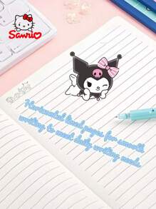 Sanrio 4pcs/Set Sanrio 40-Page Premium Writing Journals | Double-Sided High-Quality Paper | Cute Stationery Set With Cloud Design & Stickers | Limited Edition Japanese Anime Stationery School Supplies,Back To School