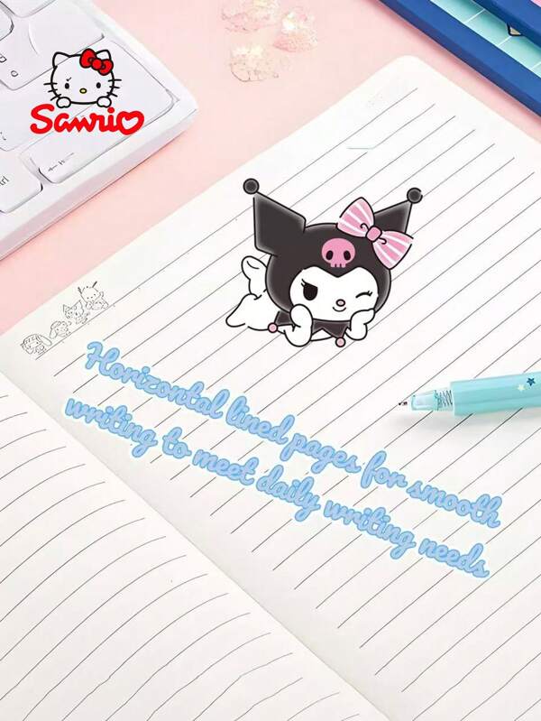 Sanrio 4pcs/Set Sanrio 40-Page Premium Writing Journals | Double-Sided High-Quality Paper | Cute Stationery Set With Cloud Design & Stickers | Limited Edition Japanese Anime Stationery School Supplies,Back To School