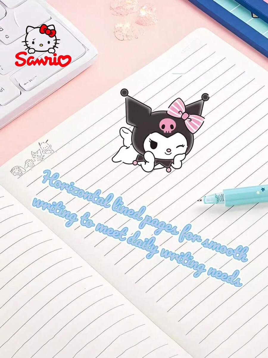Sanrio 4pcs/Set Sanrio 40-Page Premium Writing Journals | Double-Sided High-Quality Paper | Cute Stationery Set With Cloud Design & Stickers | Limited Edition Japanese Anime Stationery School Supplies,Back To School