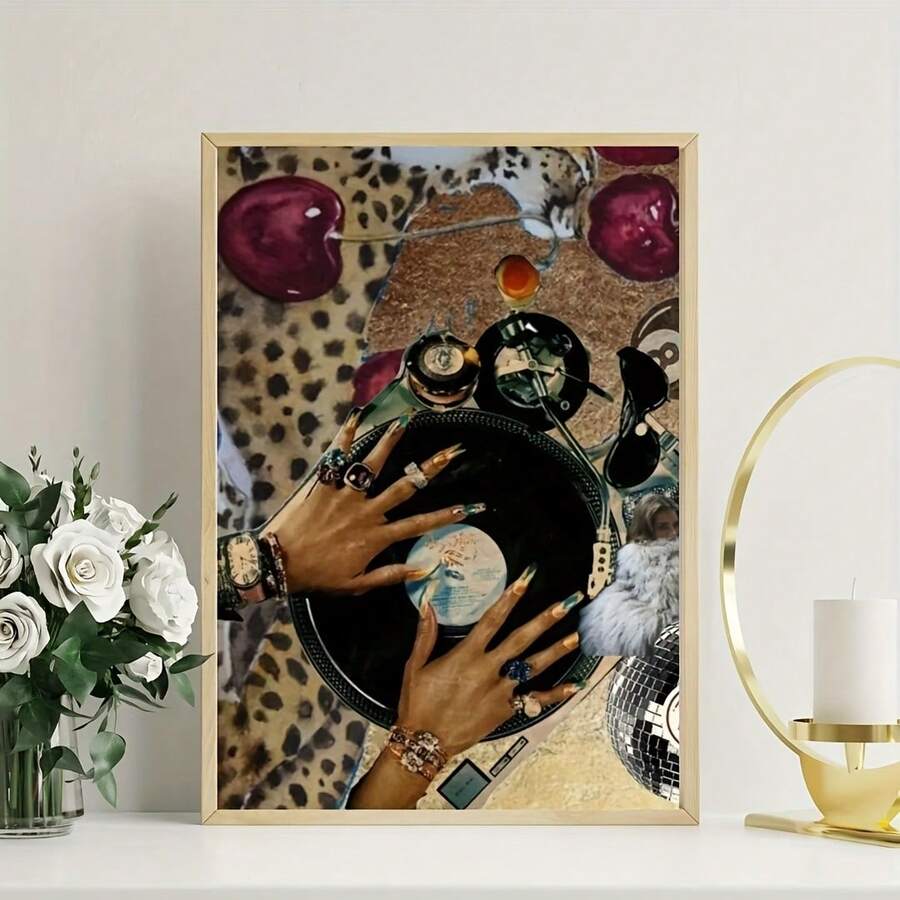 1/3pcs Leopard-Print Wall Art Posters, Modern Abstract Style Wall Art, Illustrations Of Leopards With Bold Colors And Patterns Wall Art, Stylish And Edgy Canvas Artwork Wall Painting Gift, Ideal For Living Room, Bedroom, Office, Lounge, Wall Decor, Home And Dorm Decoration, Unframed / Framed ,Wall Art With Frame - Multicolor - View 1