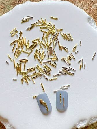 Nagelkonst Metalltillbehör, Enkla Metallnitar, Minimalistisk Gotisk Metalldekoration Nageltillbehör Naglar Nagelberlocker Nagelstenar