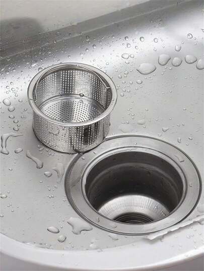 1 件不锈钢排水塞 | 带防滑手柄的毛发收集器，耐用且防锈 | 轻松防止厨房和浴室淋浴和水槽过滤器的堵塞和阻塞