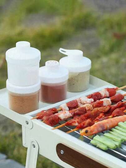 1 件便携式互锁香料罐，适用于旅行、露营、野餐、钓鱼、烧烤、防潮，带盖