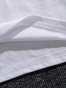 Sleeping Cat With Humorous Text Large Size Women's Short-Sleeved T-Shirt (Non-Sports) - White - View 5