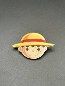 bandai 1pc Anime One Piece Cosplay Straw Hat Crew Mark Brooch, Cartoon Character Badge Pin, Fan Gift, Collectible, Backpack Pendant, Desktop Decoration, Office Toy, Suitable For Men And Women [No Surface Scratches Or Peeling]