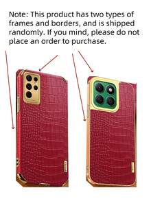 جراب هاتف بتقنية 6D وبطبعة جلد تمساح بتقنية الطلاء المضاد للخدش ومتوافق مع هواتف أبل وسامسونج وشاومي وأوبو وفيفو، هدية عيد الحب