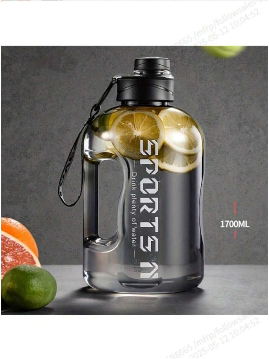 57.48oz Portable Large Capacity Water Bottle Made Of PC Material, With Precise Markings, Suitable For Outdoor Sports, Fitness, Cycling, Gym Exercise For Men And Women - Multicolor - View 1
