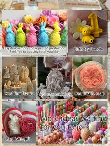 3D Succulent Silicone Mold For Candles And Aromatherapy - DIY Craft & Ceramic Making Tool - White - View 10