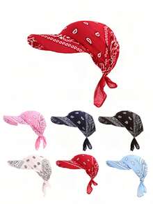 1pc Paisley Pattern Bohemian Style Printed Versatile Head Wrap Hat - Multicolor - View 9