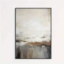 1 pièce/2 pièces Peinture abstrait paysagère neutre Affiche sur canevas minimaliste moderne pour décoration murale dans le salon, la chambre, le bureau, le dortoir. Cadre en option.