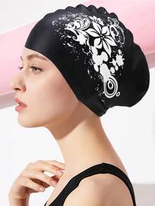 Women Long Hair Swim Cap, Silicone Swim Cap With Ear Protection, Swimming Cap For Long Hair, Suitable For Men & Women, Special Design Waterproof Slip-Resistant Long Hair Swim Cap For Adults, Beach Essentials, Beach Accessories, Pool Float - Multicolor - View 11