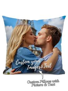 Federa per cuscino personalizzata con stampa fotografica fai-da-te, stampa su un lato con nome di famiglia o coppia, federa per cuscino personalizzata per le vacanze, decorazione per soggiorno, camera da letto, esterno, regalo per famiglia, mamma, amico, divano letto, decorazione della stanza - Multicolore - Visualizzare 9