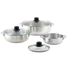IMUSA 3pc Basic Caldero Set With Glass Lid: Aluminum Cookware, 6-Piece, Electric & Gas Compatible, Hand Wash - 1 - View 3