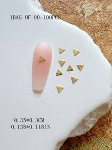 Matte Metal Nail Decor Flat Rivet, Circle, Triangle, Pentagram Studs, Minimalist Metal Nail Art Accessories