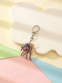 1 Pc Acrylic Strange Italian Silly Animal Shan Hai Jing TungTungTungTung Sahur/Tralalero Tralala/Lirili Larlla/Bombardiro Ctocodilo/Boneca Ambalam//Brr Brr Patapim Character Style Theme Keychain Pendant Backpack Ornament/Bag Accessories/School Bag Accessories/Purse Pendant/Friend's Gifts