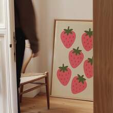 Tranh trang trí tường hình dâu tây | Tranh áp phích họa tiết trái cây cho nhà bếp | Tranh in nghệ thuật dễ thương | Trang trí theo phong cách Trung cổ hiện đại | Quà tặng nhà nông thôn | Tranh in không khung - Nhiều màu - Xem 7