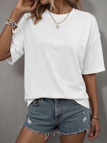 Customized Face And Text Printed Shirt, Personalized Photo Face, Custom Bachelor Party, Bride, Custom Gift, Custom Face Shirt, Custom Groom Face Shirt, Custom Women T-Shirt - Add Your Own Text And (Boyfriend/Girlfriend/Family Photo/Selfie/Pet Photo/Friend Photo) To Design Your Personalized Graphic T-Shirt,Ornamental,Dawg,Unique,Custom,Ideal Gifts For Her,Family,Friends,Pink Girls,For Holiday,For Vacation,For Anniversaries - White - View 3